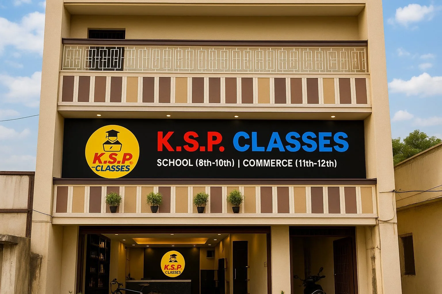 K.S.P. Classes coaching centre building in Koat Bazar, Sitamarhi